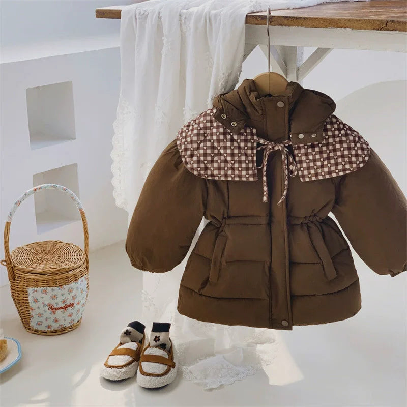 Winter Girls Down Cotton Jackets Kids Thick Padded Warm Coats