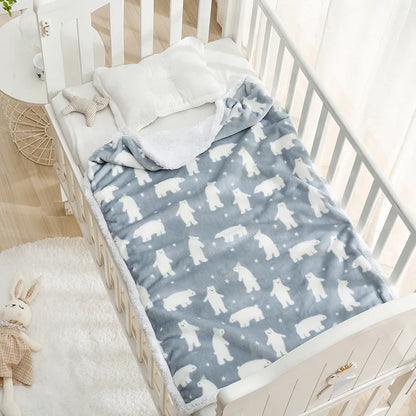 Newborn Baby Blankets Winter Double Layer Thicken Bedding