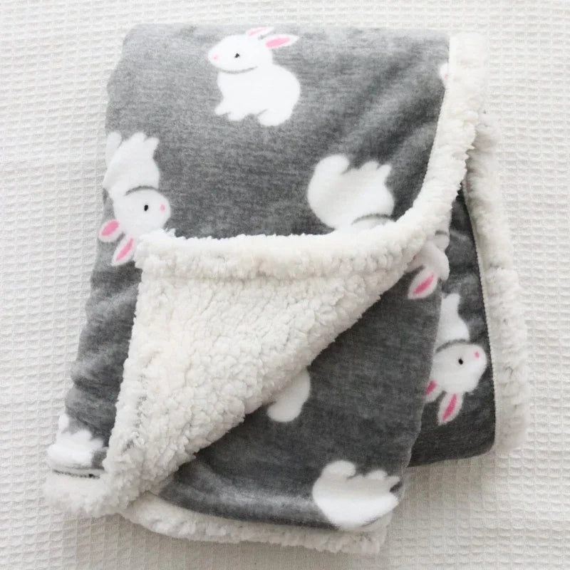 Baby Blankets New Thick Double Layer Soft Bedding Blanket Quilt