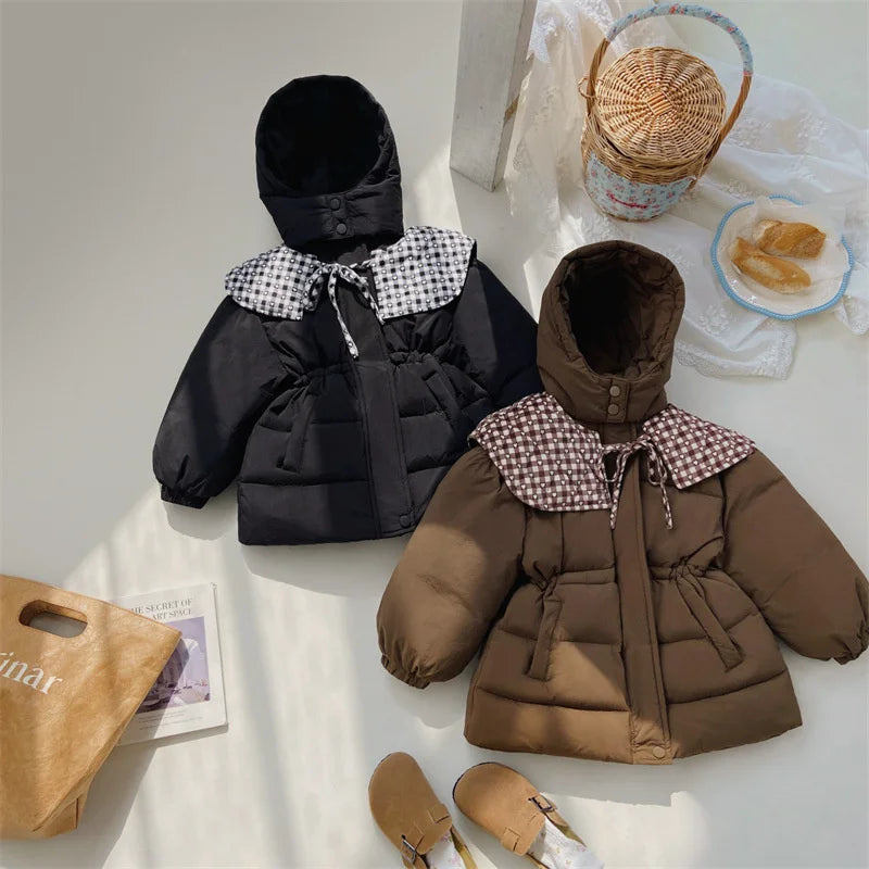 Winter Girls Down Cotton Jackets Kids Thick Padded Warm Coats