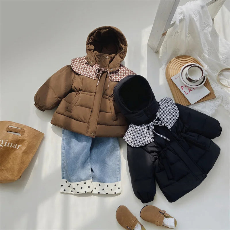 Winter Girls Down Cotton Jackets Kids Thick Padded Warm Coats