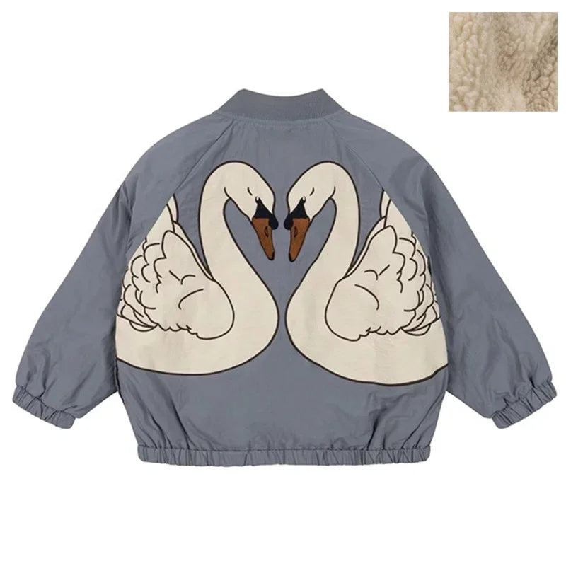 Embroidered Children's Autumn Winter Fashion  Outerwear