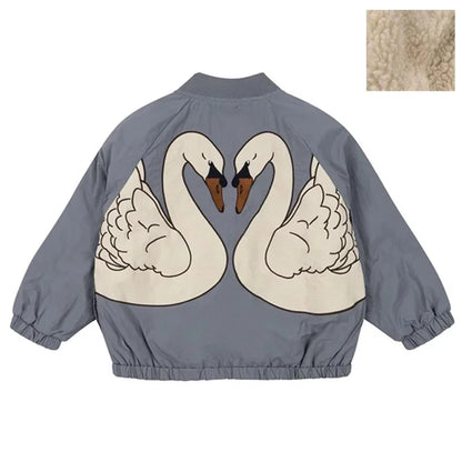 Embroidered Children's Autumn Winter Fashion  Outerwear