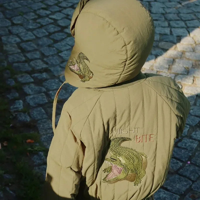 Embroidered Children's Autumn Winter Fashion  Outerwear