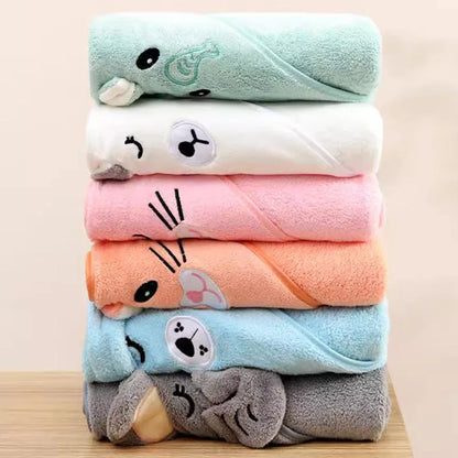 Cute Bath Towel for Baby Soft Absorbent Towel Newborn