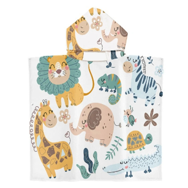 Kids Hooded Towel Poncho for Kids