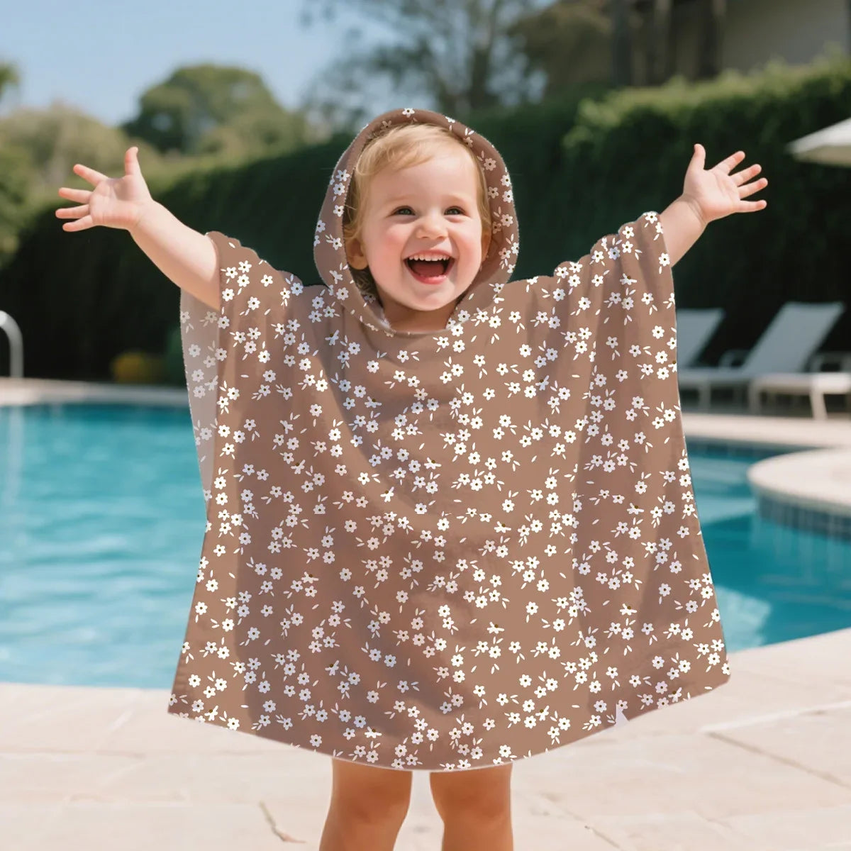 Baby Hooded Towel Super Soft Absorbent Swaddle Blanket for Infants with Hood