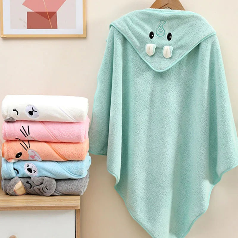 Cute Bath Towel for Baby Soft Absorbent Towel Newborn