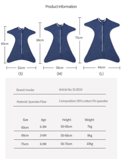 Newborn Baby Girl Boy Anti-Startle Sleeping Bag