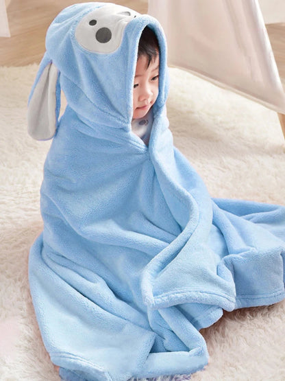 Thickened Bath Towels Cute  Pure Cotton Hooded Cloak Bath Towel