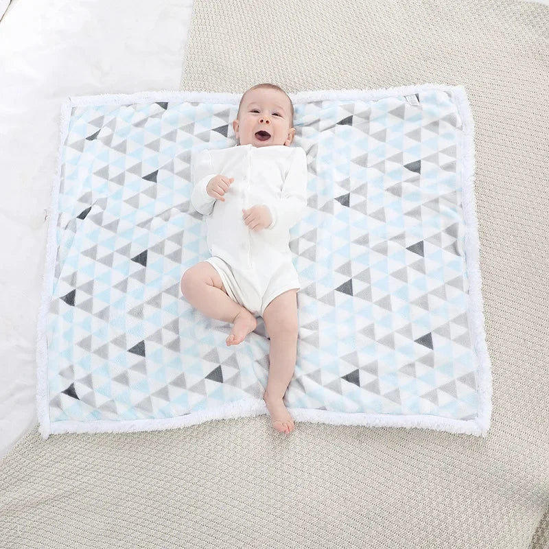 Baby Blankets New Thick Double Layer Soft Bedding Blanket Quilt