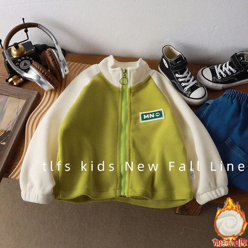 Children Lamb Wool Jackets Boys Girls Fleece Sweatshirt Coats