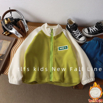 Children Lamb Wool Jackets Boys Girls Fleece Sweatshirt Coats