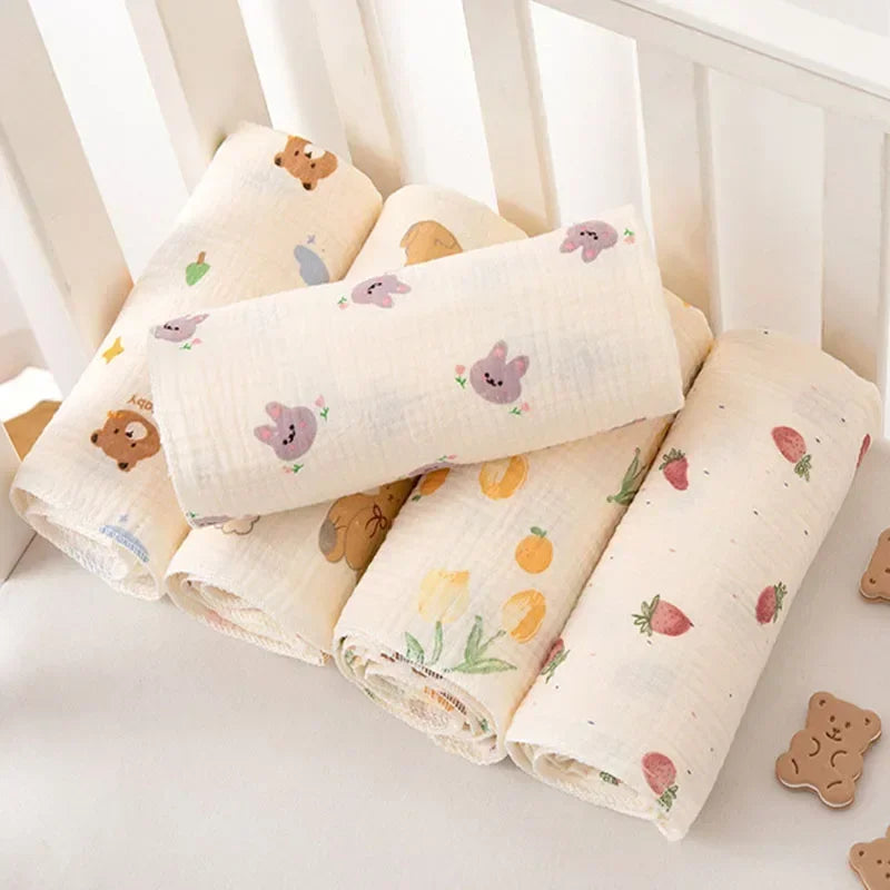 Baby Receive Blanket for Newborn Cotton Muslin Swaddle Blanket