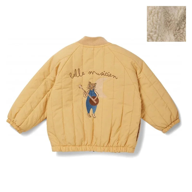 Embroidered Children's Autumn Winter Fashion  Outerwear