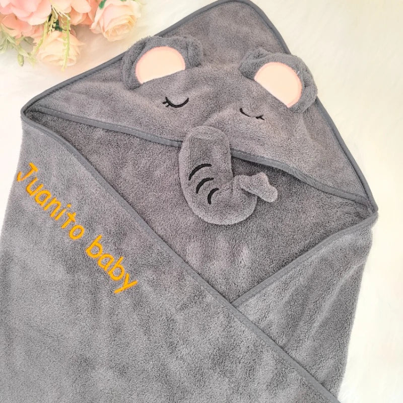 Personalized Nursery Baby Soft Bath Towels Gifts for Toddler