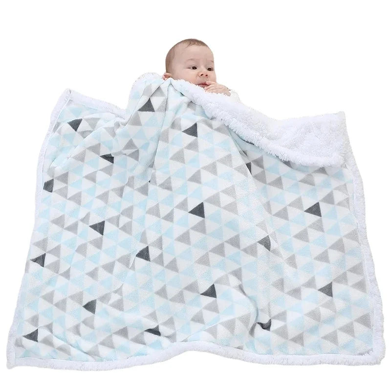 Baby Blankets New Thick Double Layer Soft Bedding Blanket Quilt
