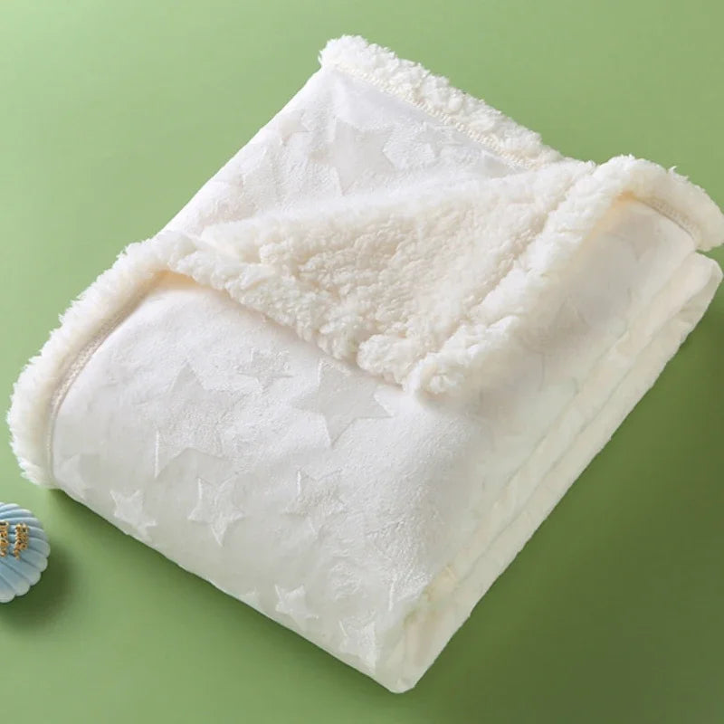 Baby Blankets New Thick Double Layer Soft Bedding Blanket Quilt