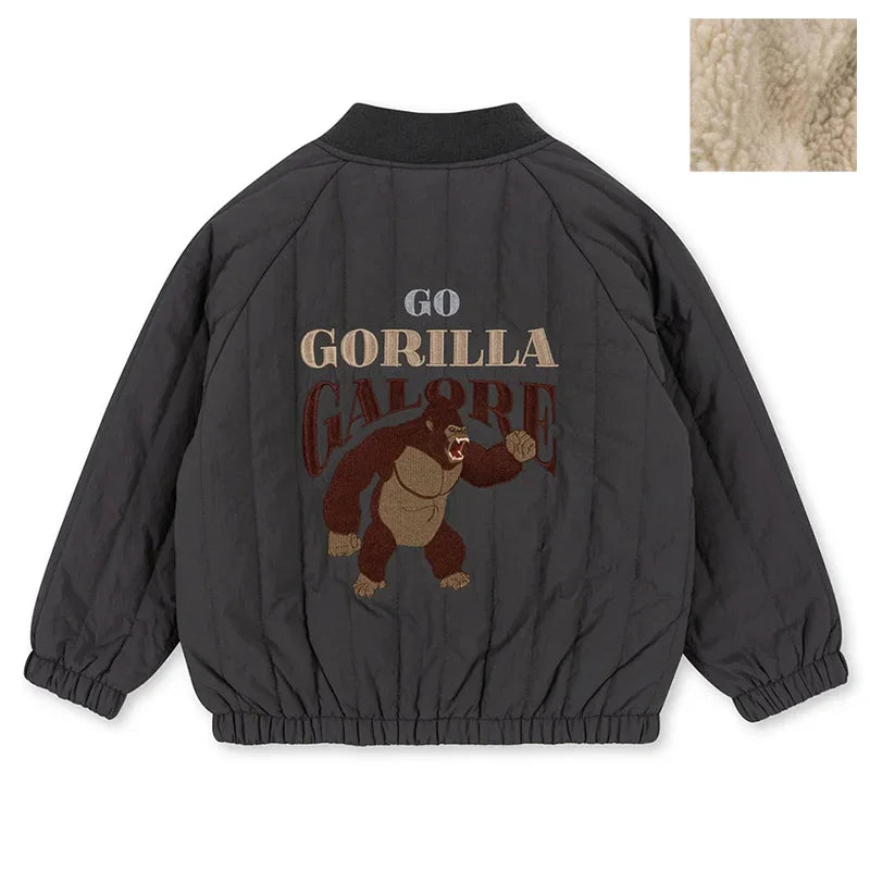 Embroidered Children's Autumn Winter Fashion  Outerwear