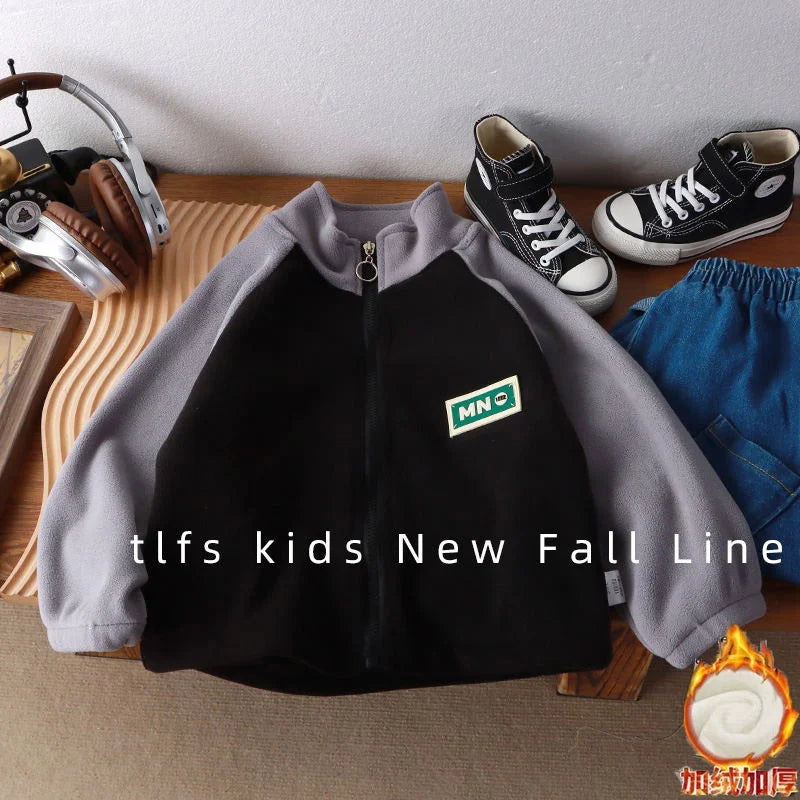 Children Lamb Wool Jackets Boys Girls Fleece Sweatshirt Coats