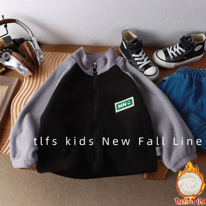 Children Lamb Wool Jackets Boys Girls Fleece Sweatshirt Coats