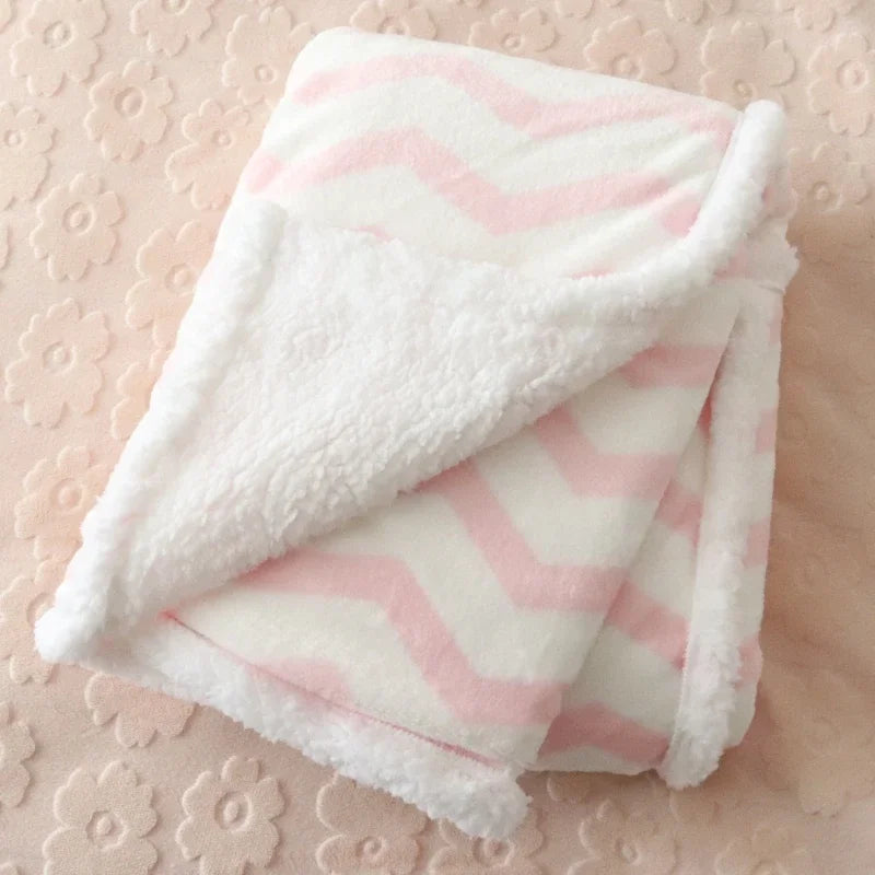 Baby Blankets New Thick Double Layer Soft Bedding Blanket Quilt