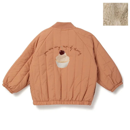 Embroidered Children's Autumn Winter Fashion  Outerwear