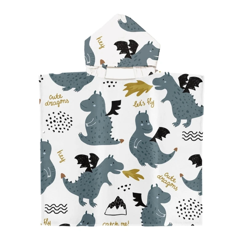 Kids Hooded Towel Poncho for Kids