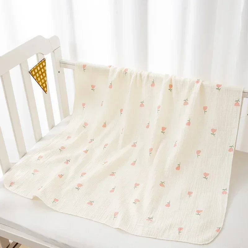 Baby Receive Blanket for Newborn Cotton Muslin Swaddle Blanket