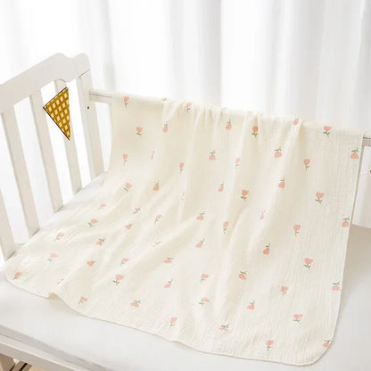 Baby Receive Blanket for Newborn Cotton Muslin Swaddle Blanket