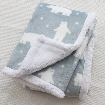 Baby Blankets New Thick Double Layer Soft Bedding Blanket Quilt