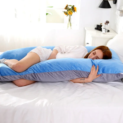 Soft Fleece Pregnant Pillow  Multi Function Side Protect Cushion for Pregnancy