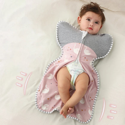 All-Cotton Four-Season Surrender-Style Anti-Startle Swaddling Blanket