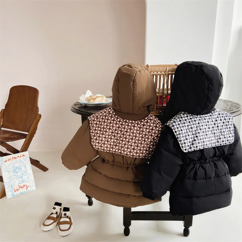 Winter Girls Down Cotton Jackets Kids Thick Padded Warm Coats