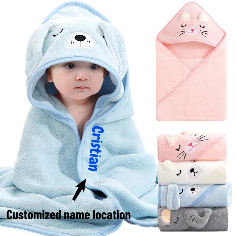 Personalized Nursery Baby Soft Bath Towels Gifts for Toddler