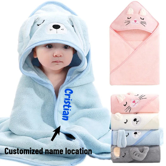 Personalized Nursery Baby Soft Bath Towels Gifts for Toddler