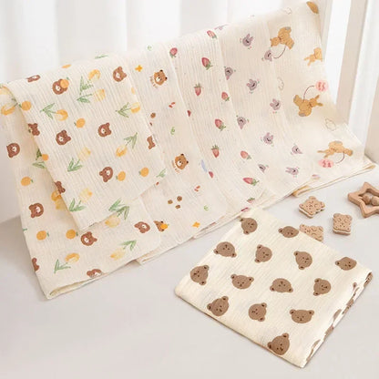 Baby Receive Blanket for Newborn Cotton Muslin Swaddle Blanket