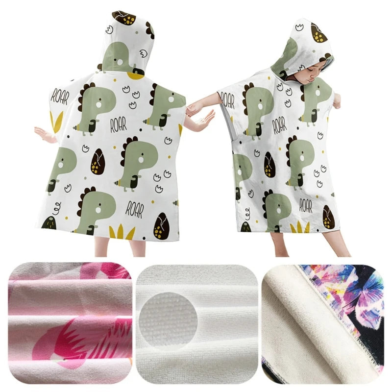 Kids Hooded Towel Poncho for Kids