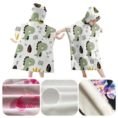 Kids Hooded Towel Poncho for Kids