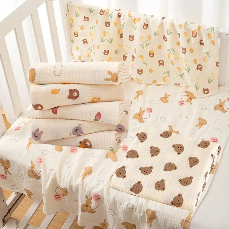 Baby Receive Blanket for Newborn Cotton Muslin Swaddle Blanket