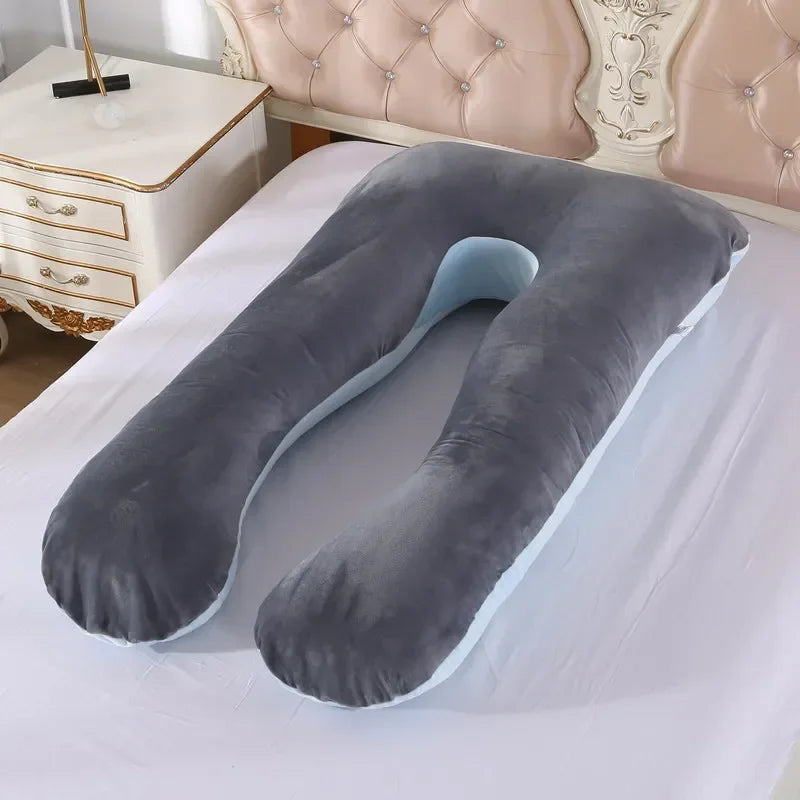 Soft Fleece Pregnant Pillow  Multi Function Side Protect Cushion for Pregnancy