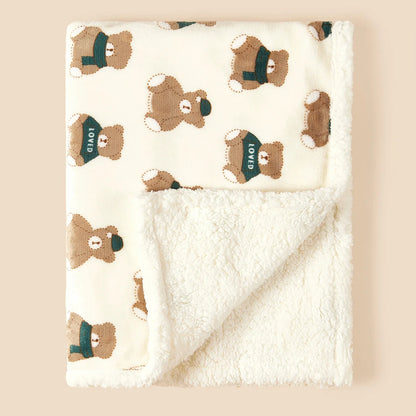 Winter Baby Blanket Fleece Warm Quilt for Newborn Bedding