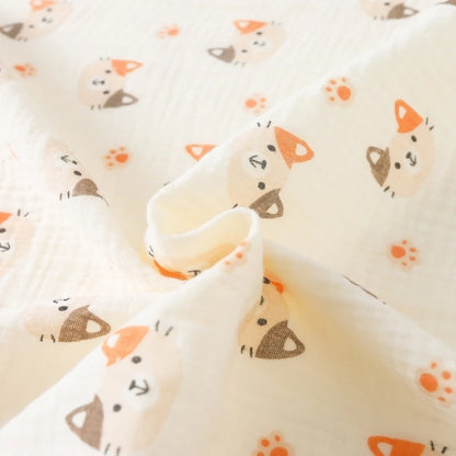 Cotton Swaddle Blanket Baby Blanket Floral Print Muslin Diaper Swaddle New Born Crinkle Fabric Baby Born Stroller Cover