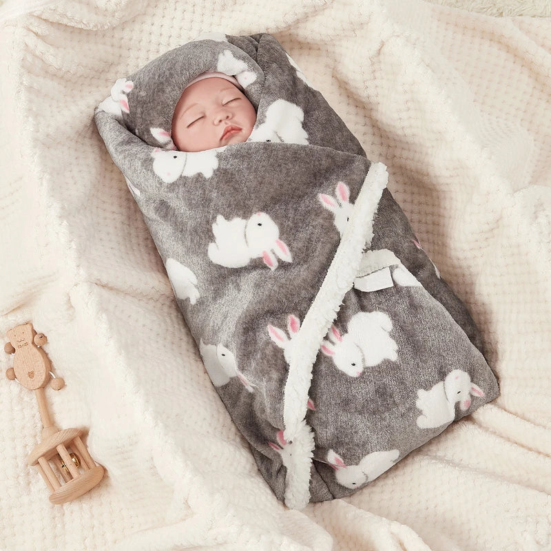 Winter Baby Blanket Fleece Warm Quilt for Newborn Bedding
