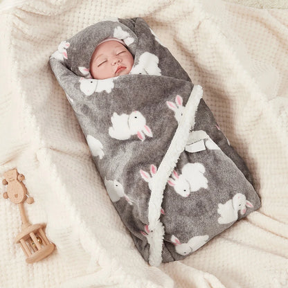 Winter Baby Blanket Fleece Warm Quilt for Newborn Bedding