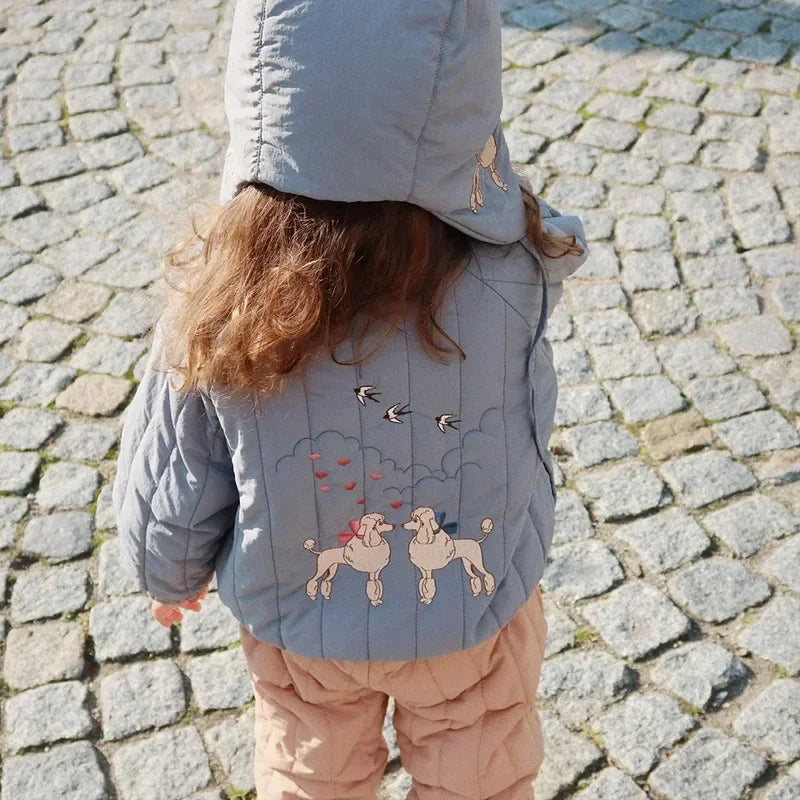 Embroidered Children's Autumn Winter Fashion  Outerwear