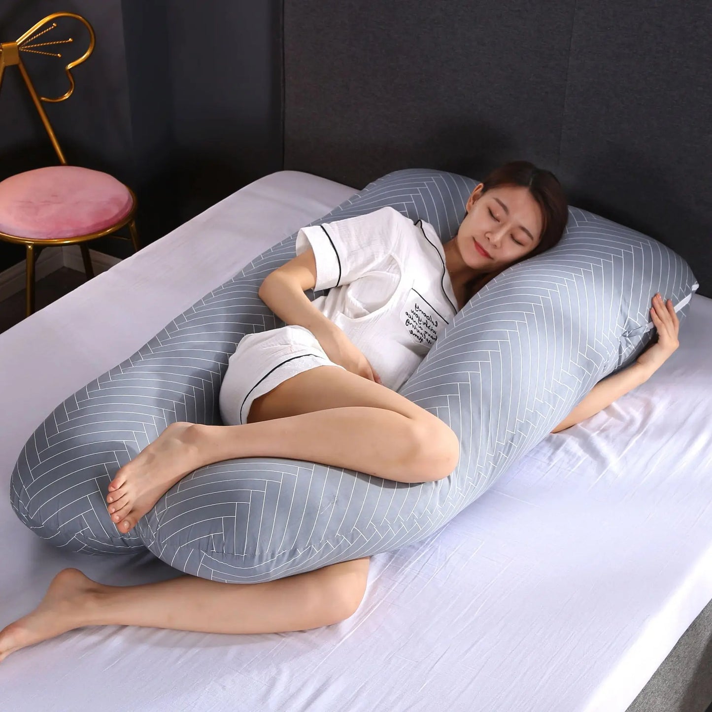 Cotton Pregnant Pillow U Shape Pillow for Pregnant Women
