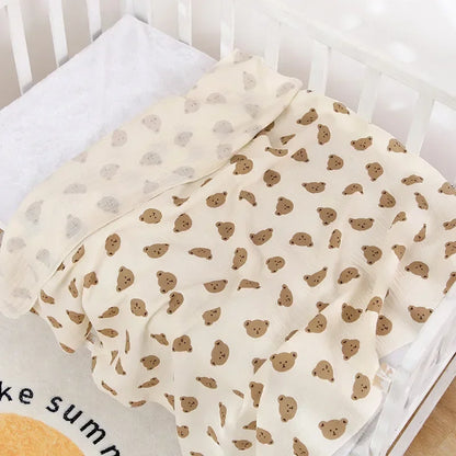 Baby Receive Blanket for Newborn Cotton Muslin Swaddle Blanket