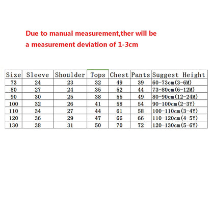 Autumn Sleepwear Pajamas For Girls Boys Long Sleeve Tops+Pants Suits