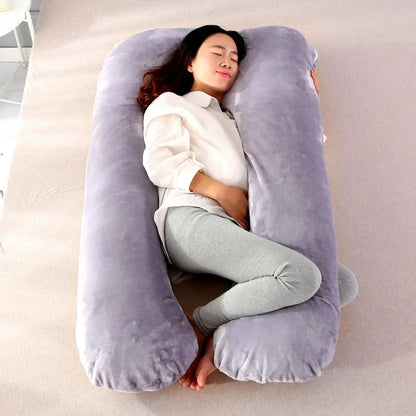 Soft Fleece Pregnant Pillow  Multi Function Side Protect Cushion for Pregnancy
